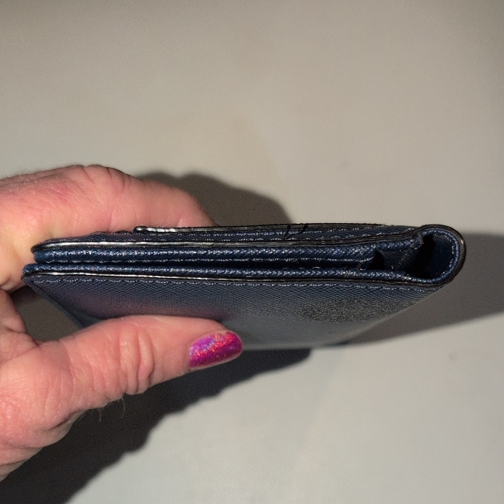 Kate Spade Haven Lane Stacy Wallet In French Navy With Glitter Accents - Picture 5 of 9